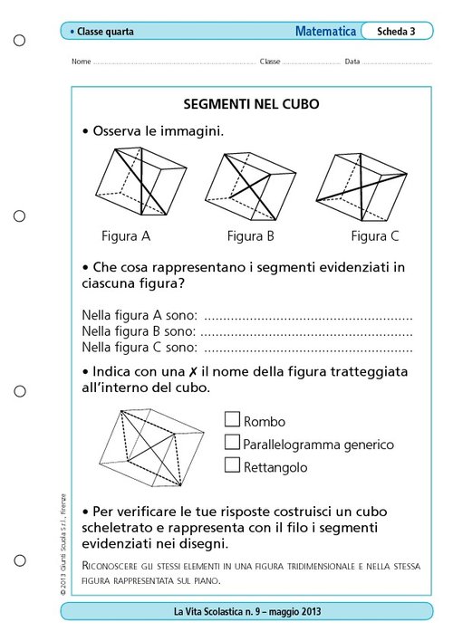 Segmenti nel cubo | Giunti Scuola Segmenti nel cubo | Giunti Scuola
