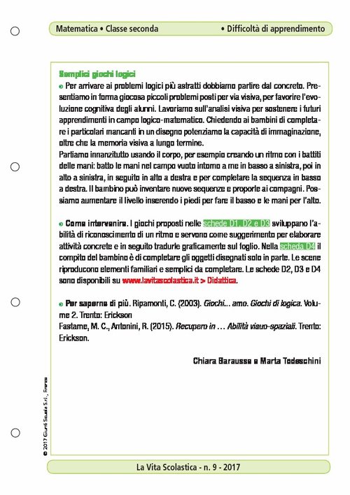 Semplici giochi logici | Giunti Scuola Semplici giochi logici | Giunti Scuola