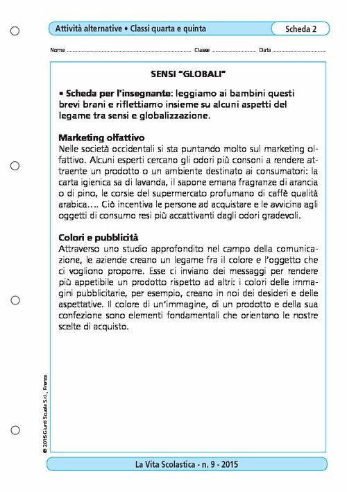 Sensi "globali" | Giunti Scuola Sensi "globali" | Giunti Scuola