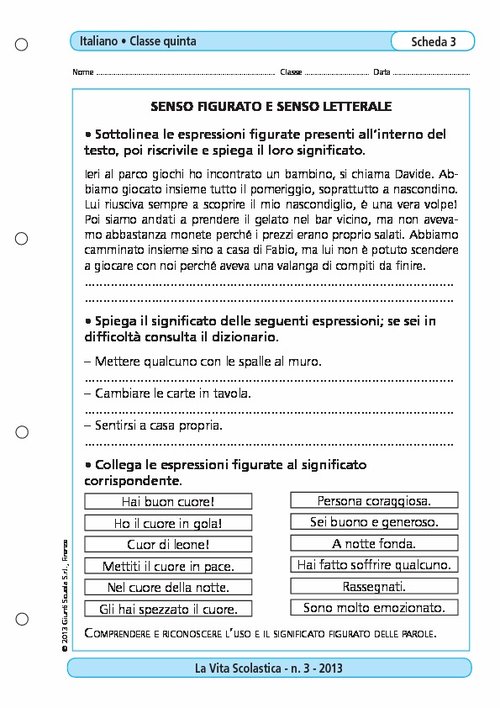 Senso figurato e senso letterale | Giunti Scuola