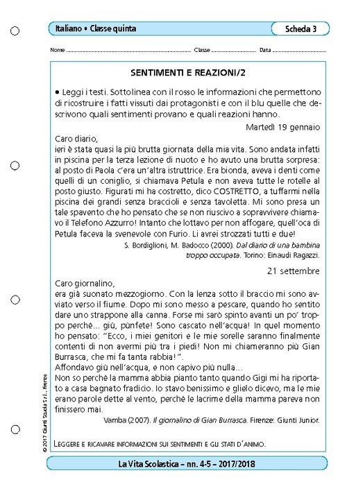 Sentimenti e reazioni/2 | Giunti Scuola Sentimenti e reazioni/2 | Giunti Scuola