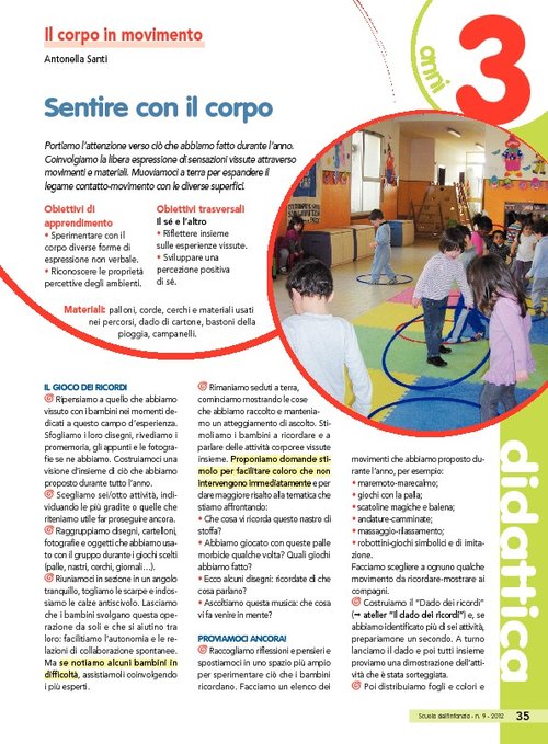 Sentire con il corpo | Giunti Scuola Sentire con il corpo | Giunti Scuola