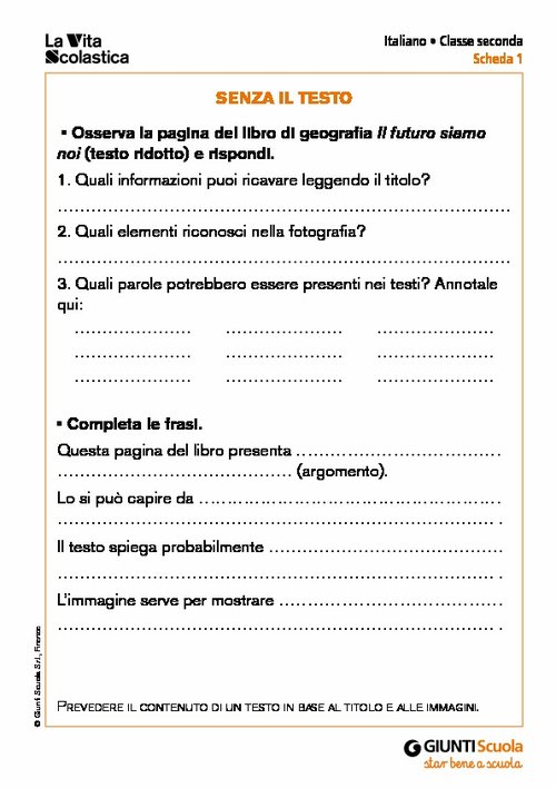 Senza il testo | Giunti Scuola Senza il testo | Giunti Scuola