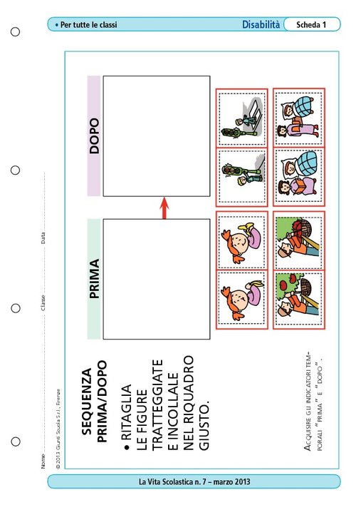 Sequenza prima/dopo | Giunti Scuola Sequenza prima/dopo | Giunti Scuola
