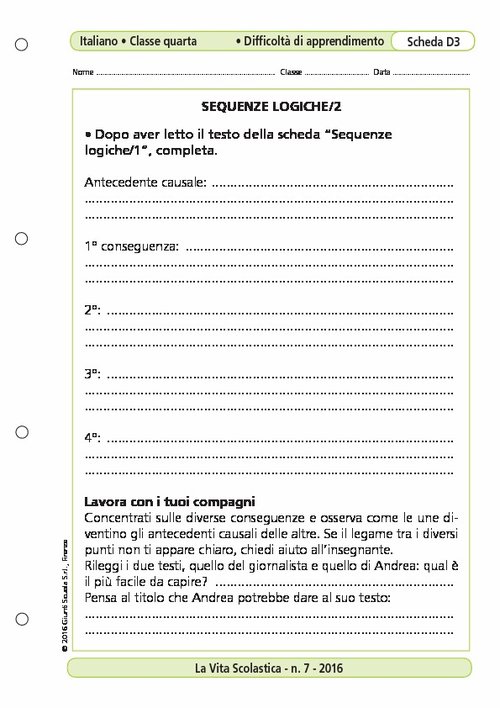 Sequenze logiche/2 | Giunti Scuola