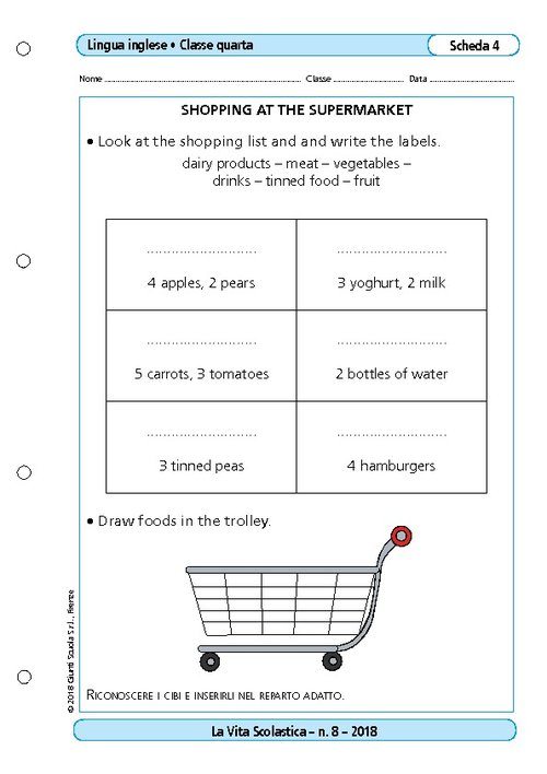 Shopping at the supermarket | Giunti Scuola Shopping at the supermarket | Giunti Scuola