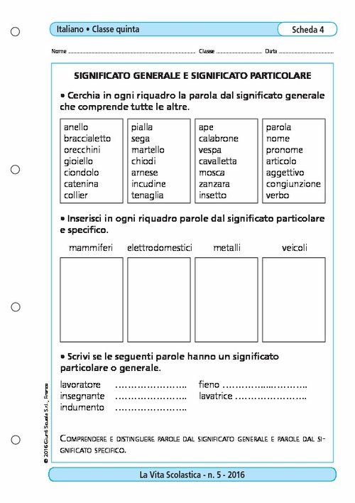 Significato generale e significato particolare | Giunti Scuola Significato generale e significato particolare | Giunti Scuola