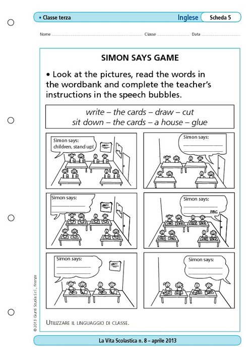 Simon says game | Giunti Scuola Simon says game | Giunti Scuola