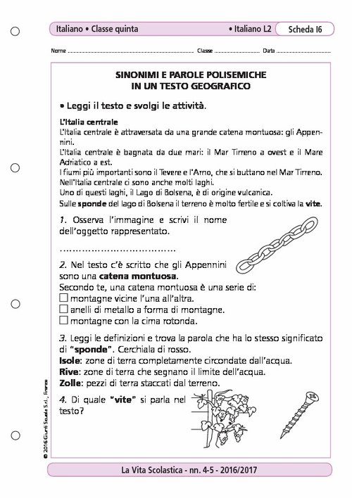 Sinonimi e parole polisemiche in un testo geografico | Giunti Scuola Sinonimi e parole polisemiche in un testo geografico | Giunti Scuola