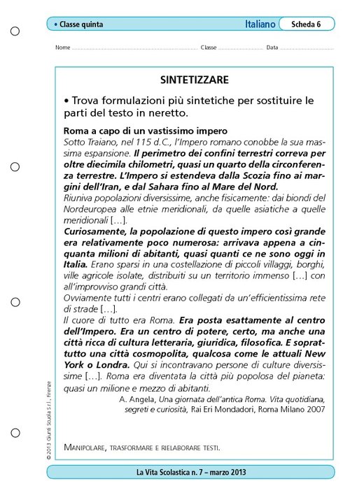 Sintetizzare | Giunti Scuola Sintetizzare | Giunti Scuola