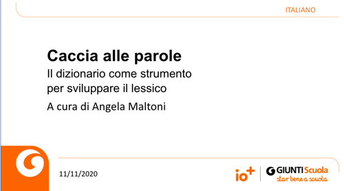 Slide | Caccia alle parole | Giunti Scuola Slide | Caccia alle parole | Giunti Scuola