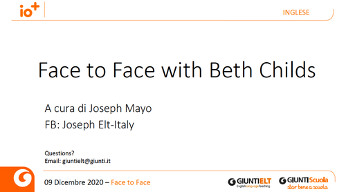 Slide | Face to Face with Beth | Giunti Scuola Slide | Face to Face with Beth | Giunti Scuola