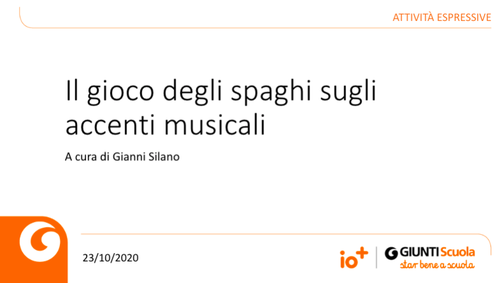 Slide | Il gioco degli spaghi sugli accenti musicali | Giunti Scuola Slide | Il gioco degli spaghi sugli accenti musicali | Giunti Scuola