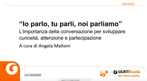 Slide | Io parlo, tu parli, noi parliamo | Giunti Scuola Slide | Io parlo, tu parli, noi parliamo | Giunti Scuola