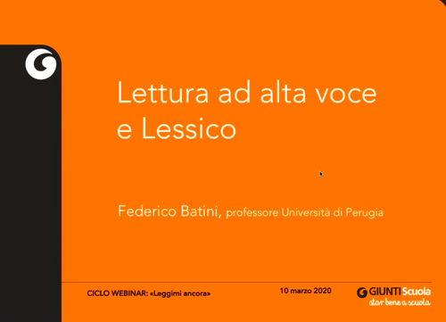 Slide | Lessico e lettura ad alta voce - Le parole dei bambini | Giunti Scuola