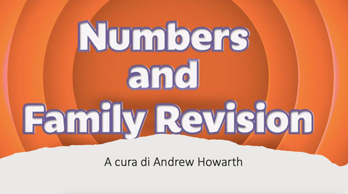 Slide | Numbers and Family | Giunti Scuola Slide | Numbers and Family | Giunti Scuola