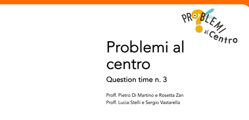 Slide | Problemi al centro - Question Time - III appuntamento | Giunti Scuola