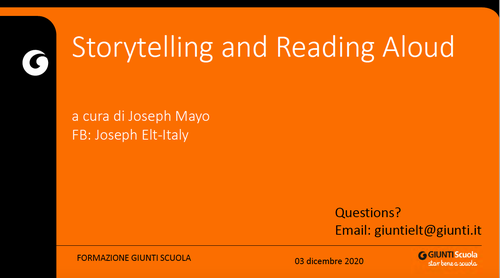 Slide | Storytelling and Reading Aloud | Giunti Scuola Slide | Storytelling and Reading Aloud | Giunti Scuola
