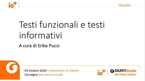 Slide | Testi funzionali e testi informativi | Giunti Scuola Slide | Testi funzionali e testi informativi | Giunti Scuola