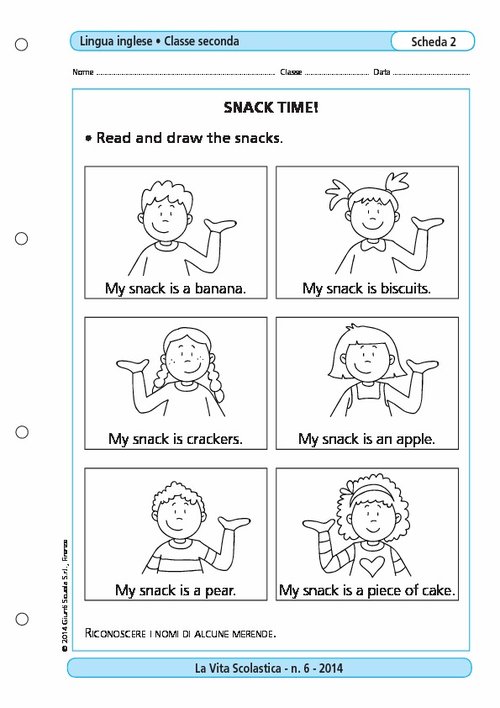 Snack time! | Giunti Scuola Snack time! | Giunti Scuola