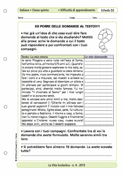 So porre delle domande al testo?/1 | Giunti Scuola So porre delle domande al testo?/1 | Giunti Scuola