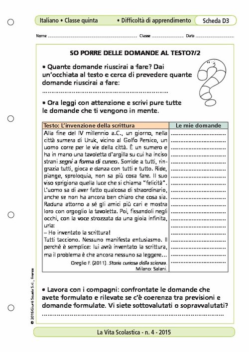 So porre delle domande al testo?/2 | Giunti Scuola So porre delle domande al testo?/2 | Giunti Scuola