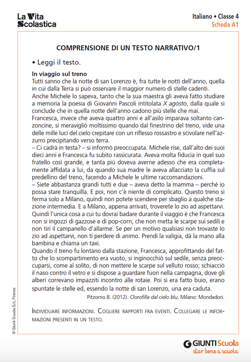 Soluzioni classe quarta - Verifiche finali 2020-2021 | Giunti Scuola Soluzioni classe quarta - Verifiche finali 2020-2021 | Giunti Scuola