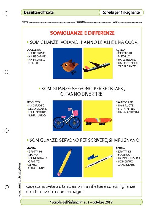 Somiglianze e differenze | Giunti Scuola Somiglianze e differenze | Giunti Scuola