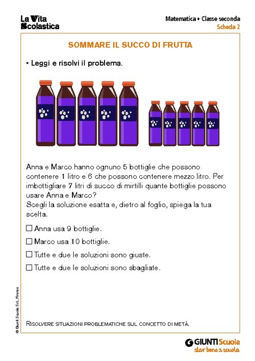 Sommare il succo di frutta | Giunti Scuola Sommare il succo di frutta | Giunti Scuola