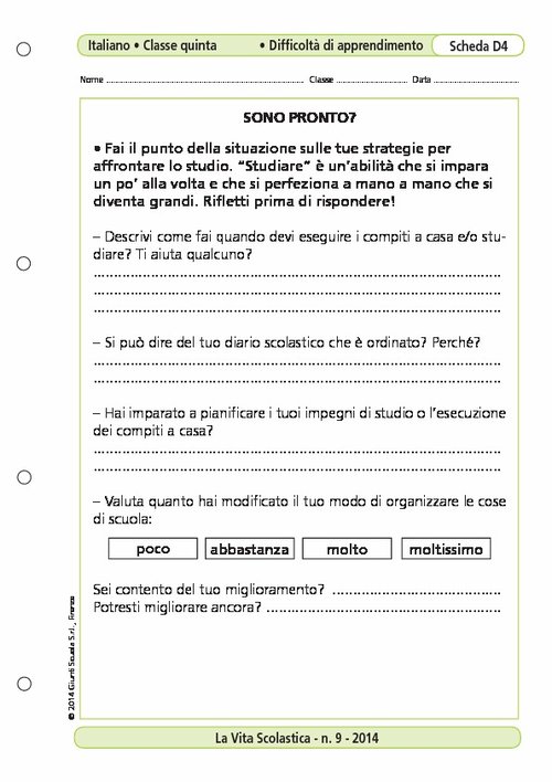 Sono pronto? | Giunti Scuola