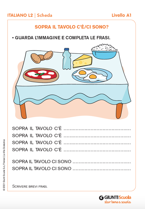 Sopra il tavolo c'è/ci sono? - Sopra il tavolo c'è/ci sono