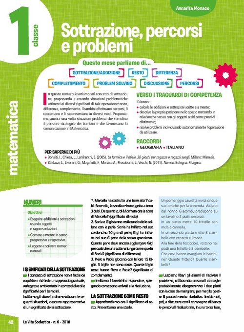 Sottrazione, percorsi e problemi | Giunti Scuola Sottrazione, percorsi e problemi | Giunti Scuola
