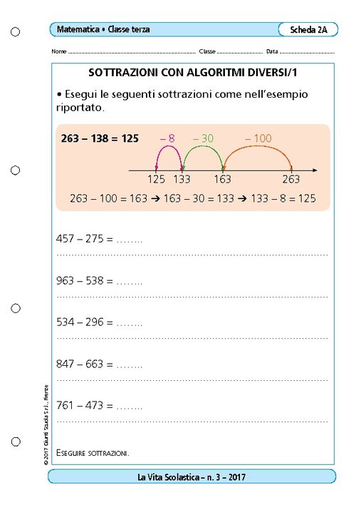 Sottrazioni con algoritmi diversi/1 | Giunti Scuola Sottrazioni con algoritmi diversi/1 | Giunti Scuola