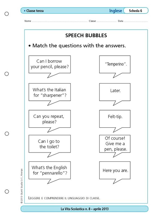 Speech Bubbles | Giunti Scuola Speech Bubbles | Giunti Scuola