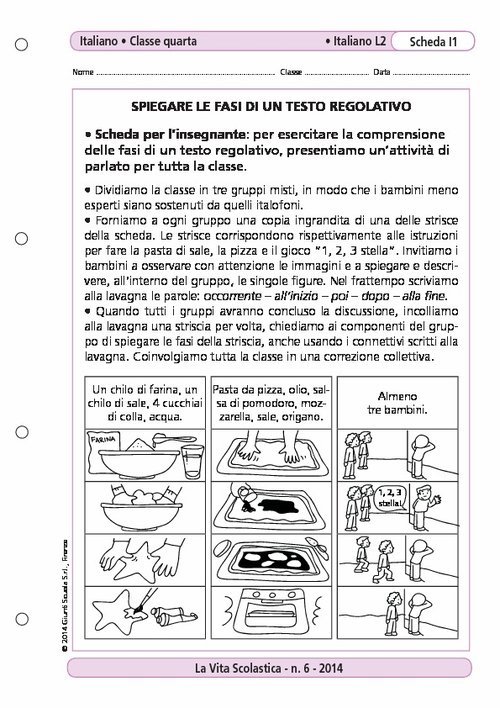Spiegare le fasi di un testo regolativo | Giunti Scuola Spiegare le fasi di un testo regolativo | Giunti Scuola