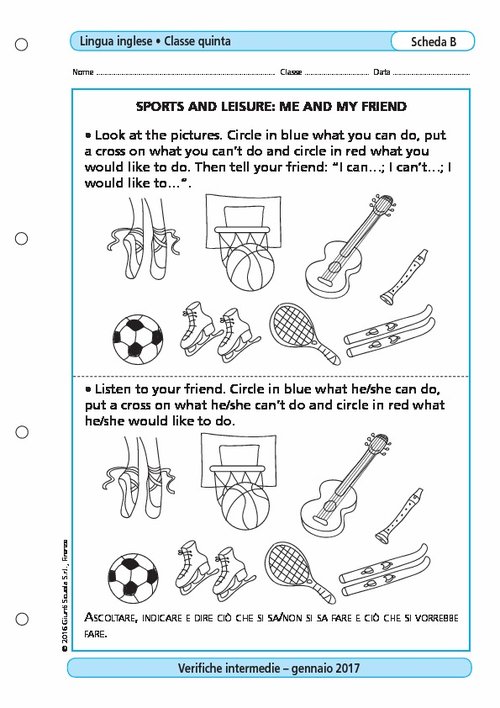 Sports and leisure: me and my friend | Giunti Scuola Sports and leisure: me and my friend | Giunti Scuola