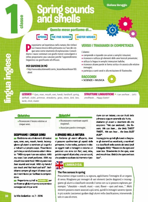 Spring sounds and smells | Giunti Scuola Spring sounds and smells | Giunti Scuola