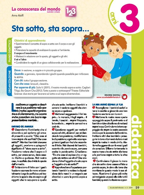 Sta sotto, sta sopra... | Giunti Scuola Sta sotto, sta sopra... | Giunti Scuola