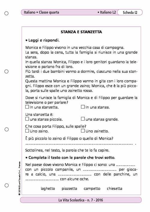 Stanza e stanzetta | Giunti Scuola Stanza e stanzetta | Giunti Scuola