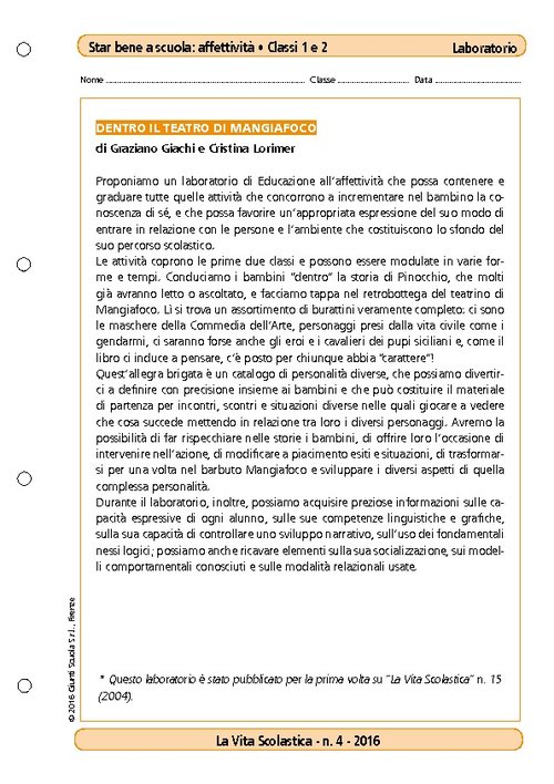 Star bene a scuola - Dentro il teatro di Mangiafoco | Giunti Scuola Star bene a scuola - Dentro il teatro di Mangiafoco | Giunti Scuola