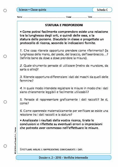 Statura e proporzioni | Giunti Scuola Statura e proporzioni | Giunti Scuola