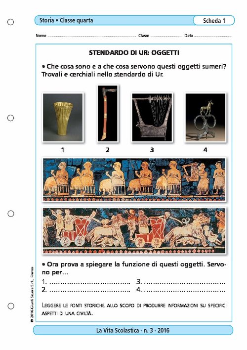 Stendardo di Ur: oggetti | Giunti Scuola Stendardo di Ur: oggetti | Giunti Scuola