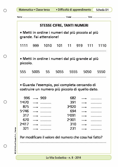 Stesse cifre, tanti numeri | Giunti Scuola Stesse cifre, tanti numeri | Giunti Scuola