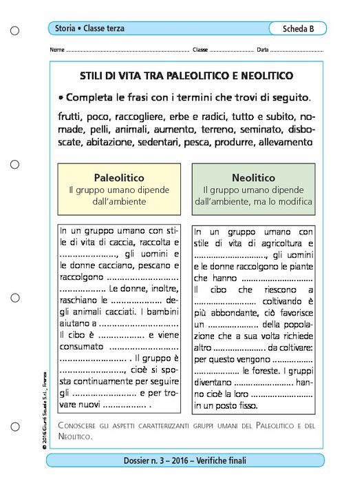 Stili di vita tra Paleolitico e Neolitico | Giunti Scuola Stili di vita tra Paleolitico e Neolitico | Giunti Scuola