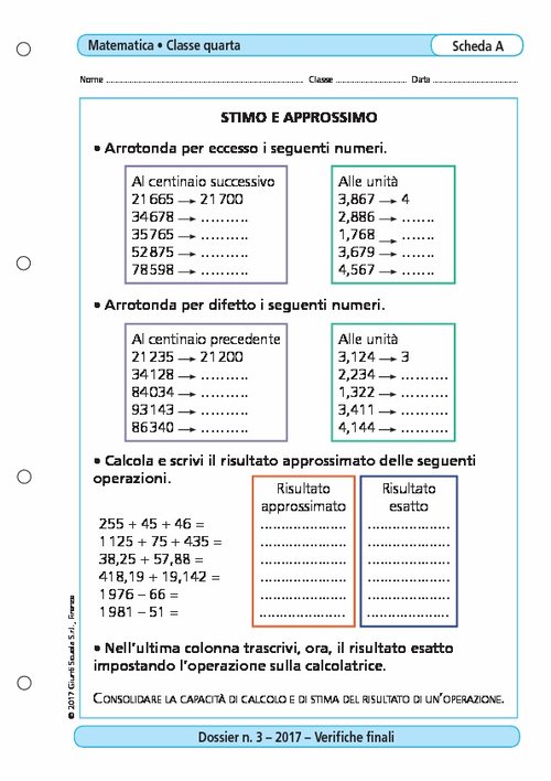 Stimo e approssimo | Giunti Scuola Stimo e approssimo | Giunti Scuola