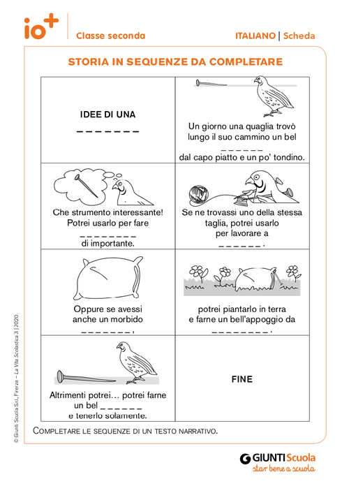 Storia in sequenze da completare | Giunti Scuola Storia in sequenze da completare | Giunti Scuola