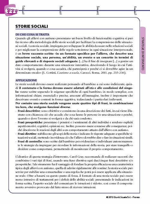 Storie sociali | Giunti Scuola Storie sociali | Giunti Scuola