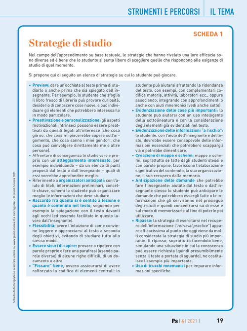 Strategie di studio | Giunti Scuola Strategie di studio | Giunti Scuola