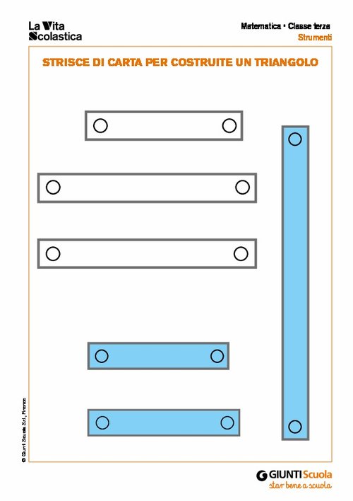 Strisce di carta per costruire un triangolo | Giunti Scuola Strisce di carta per costruire un triangolo | Giunti Scuola