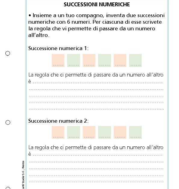 Successioni numeriche | Giunti Scuola